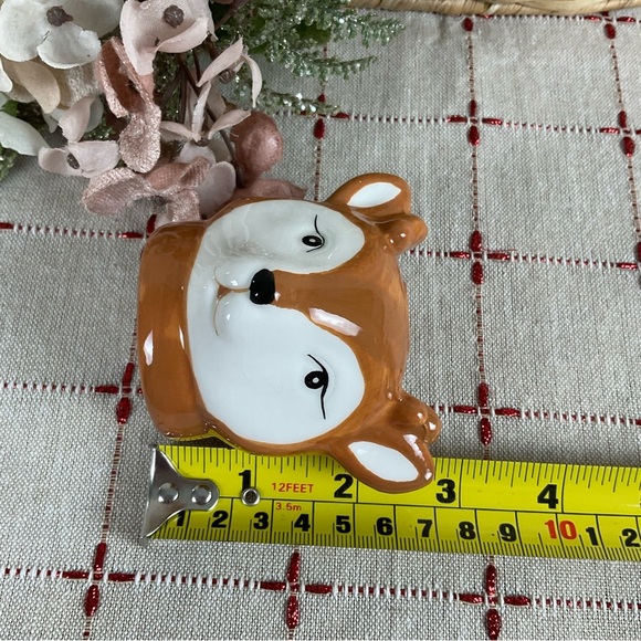 “H for Happy" SET OF 4 Ceramic Reindeer Taper Candle Holders New Holiday Decor - Picture 9 of 15